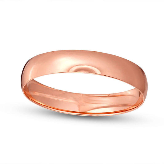 Ladies' 4.0mm Wedding Band in Solid 14K Rose Gold