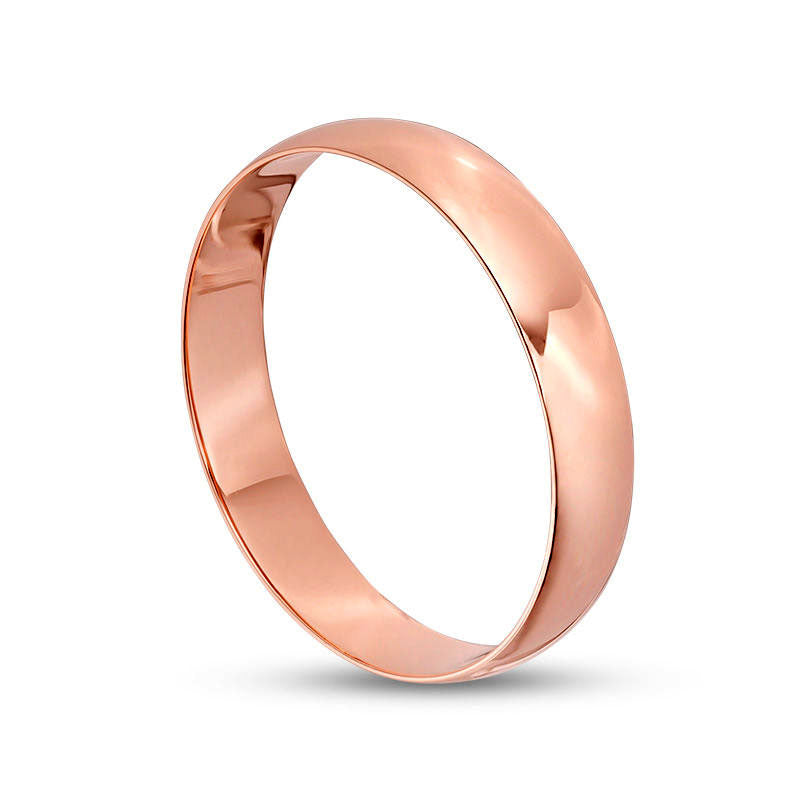 Men's 4.0mm Wedding Band in Solid 14K Rose Gold