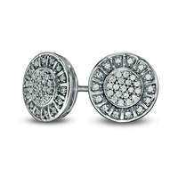 0.2 CT. T.W. Composite Diamond Frame Stud Earrings in Sterling Silver