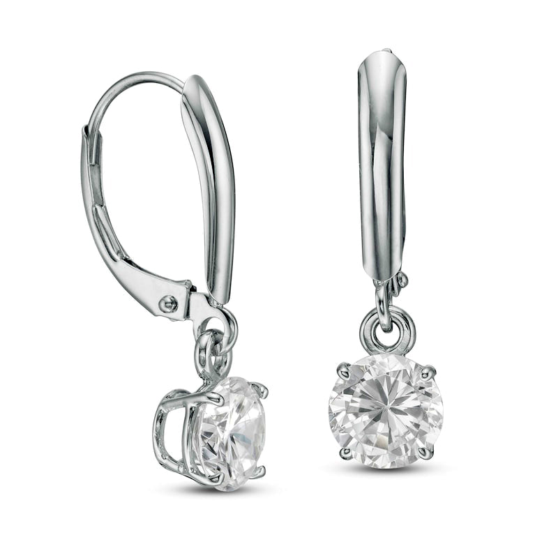 2 CT. T.W. Certified Diamond Solitaire Drop Earrings in 14K White Gold (I/VS2)