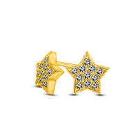 0.17 CT. T.W. Composite Diamond Star Stud Earrings in Sterling Silver with 14K Gold Plate