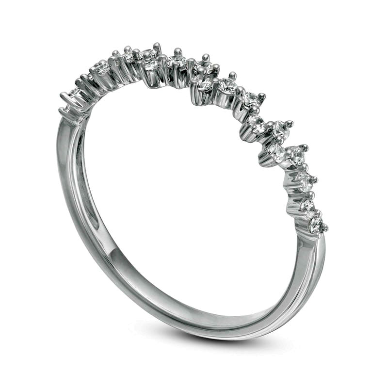 0.20 CT. T.W. Natural Diamond Scattered Anniversary Band in Solid 10K White Gold