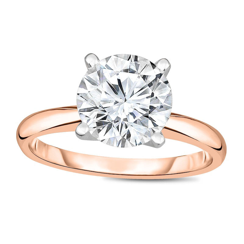 2.5 CT. Natural Clarity Enhanced Diamond Solitaire Engagement Ring in Solid 14K Rose Gold (I/I2)