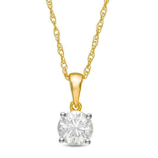 1 CT. Natural Clarity Enhanced Solitaire Pendant in 10K Yellow Gold