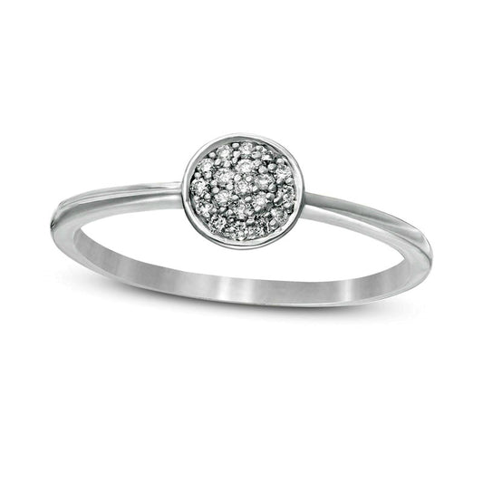 0.07 CT. T.W. Composite Natural Diamond Promise Ring in Solid 10K White Gold