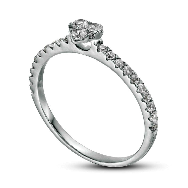 0.38 CT. T.W. Composite Heart Natural Diamond Engagement Ring in Solid 10K White Gold