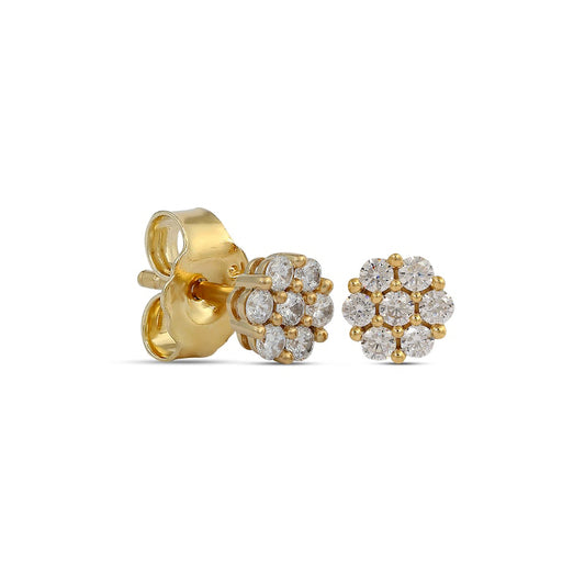 0.2 CT. T.W. Composite Diamond Flower Stud Earrings in 10K Gold