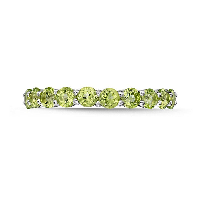 3.0mm Peridot Eternity Band in Sterling Silver