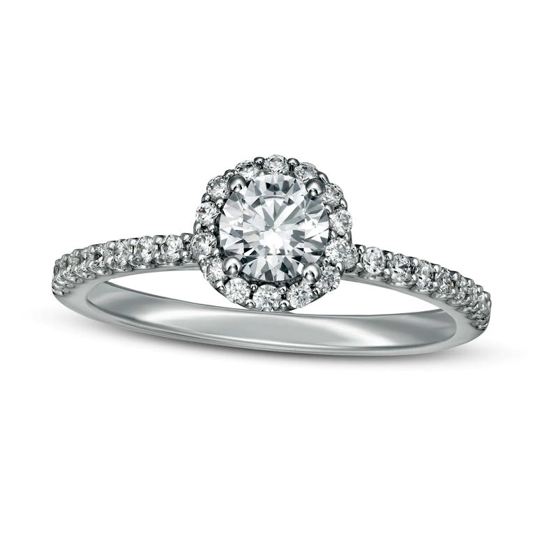 0.75 CT. T.W. Certified Lab-Created Diamond Frame Engagement Ring in Solid 14K White Gold (F/VS2)