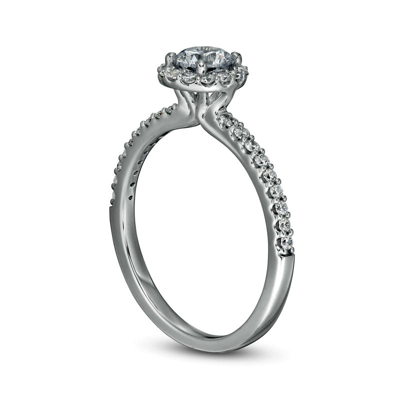 0.75 CT. T.W. Certified Lab-Created Diamond Frame Engagement Ring in Solid 14K White Gold (F/VS2)