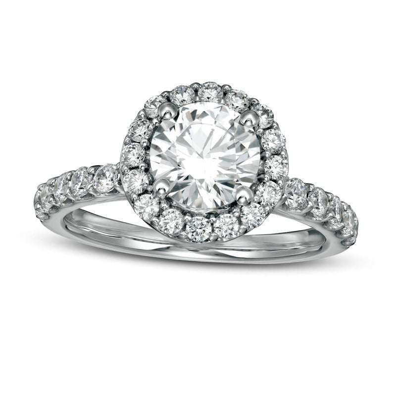 2.25 CT. T.W. Certified Lab-Created Diamond Frame Engagement Ring in Solid 14K White Gold (F/VS2)