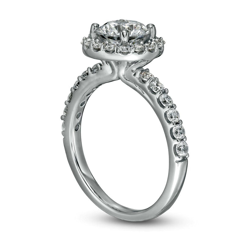 2.25 CT. T.W. Certified Lab-Created Diamond Frame Engagement Ring in Solid 14K White Gold (F/VS2)