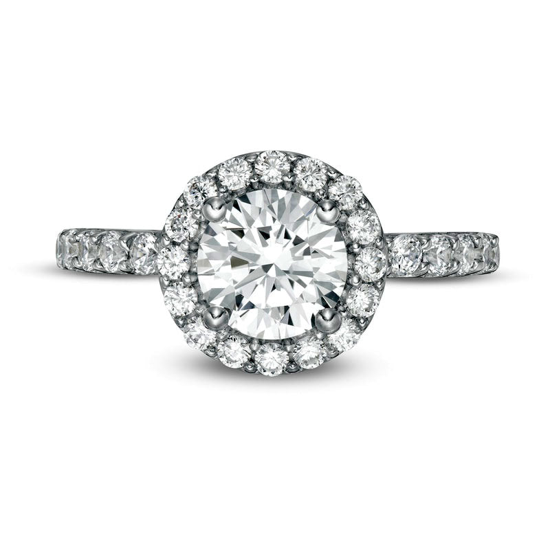 2.25 CT. T.W. Certified Lab-Created Diamond Frame Engagement Ring in Solid 14K White Gold (F/VS2)