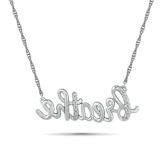 0.05 CT. T.W. Natural Diamond "breathe" Necklace in Sterling Silver