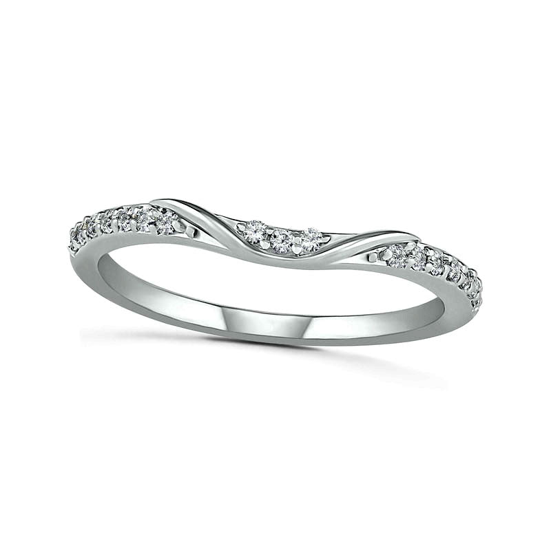 Oval Lab-Created White Sapphire Tri-Sides Split Frame Multi-Row Bridal Engagement Ring Set in Sterling Silver