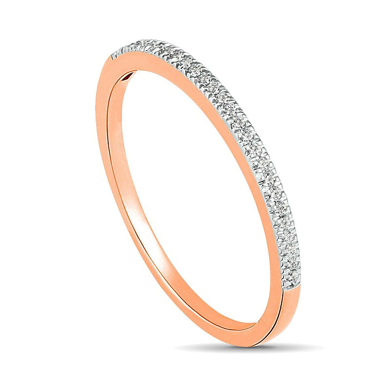 0.38 CT. T.W. Princess-Cut Natural Diamond Double Frame Twist Shank Bridal Engagement Ring Set in Solid 10K Rose Gold