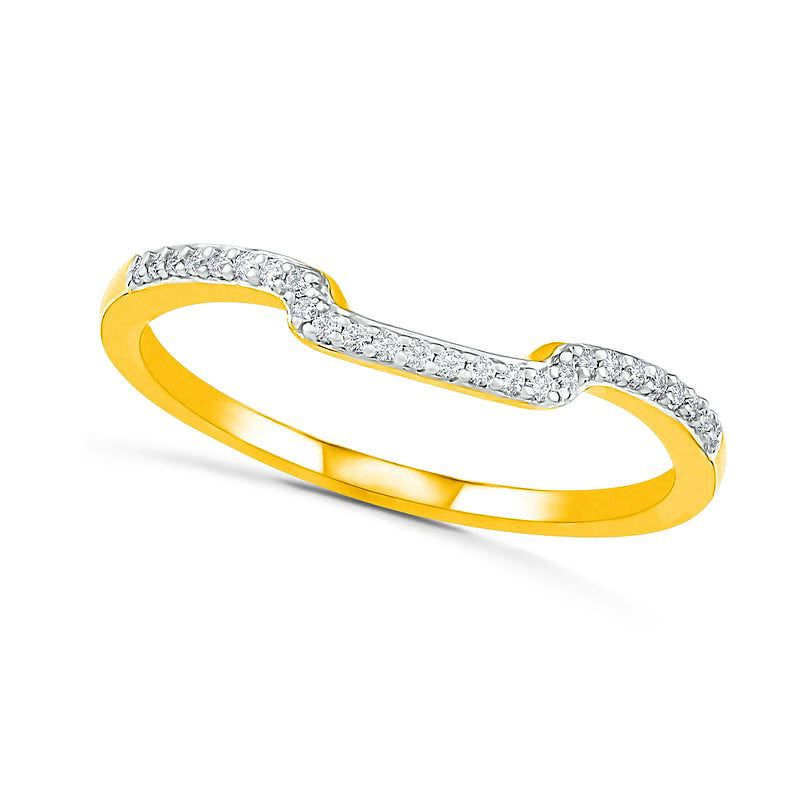 0.38 CT. T.W. Composite Natural Diamond Square Frame Split Shank Bridal Engagement Ring Set in Solid 10K Yellow Gold