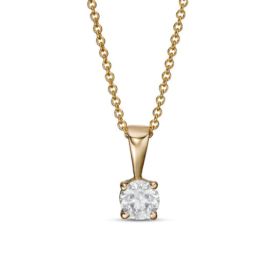 0.5 CT. Natural Clarity Enhanced Solitaire Pendant in 10K Yellow Gold (I/I3)