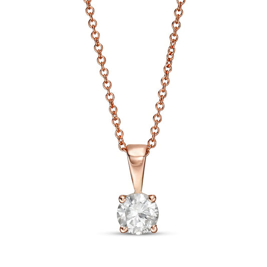 0.5 CT. Natural Clarity Enhanced Solitaire Pendant in 10K Rose Gold (I/I3)