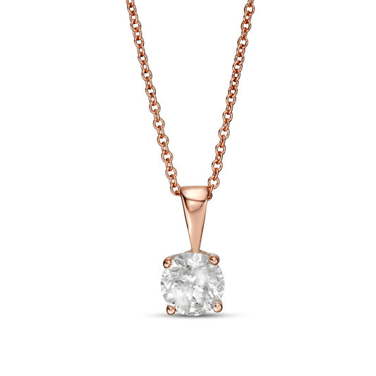 1.25 CT. Natural Clarity Enhanced Solitaire Pendant in 10K Rose Gold (I/I3)