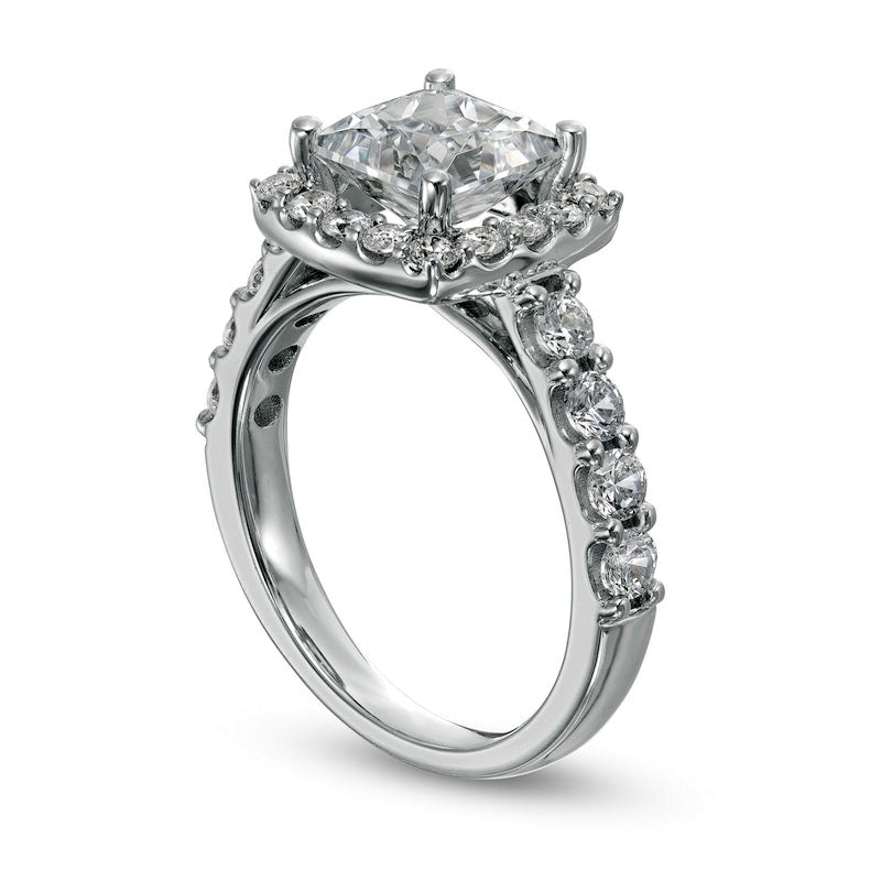 2.5 CT. T.W. Certified Lab-Created Princess-Cut Diamond Frame Engagement Ring in Solid 14K White Gold (F/VS2)