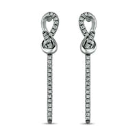 0.2 CT. T.W. Diamond Infinity Loop Drop Earrings in Sterling Silver