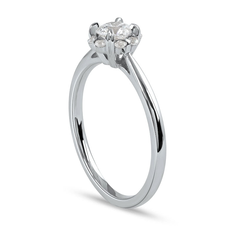 0.50 CT. T.W. Natural Diamond Frame Engagement Ring in Solid 10K White Gold (J/I3)