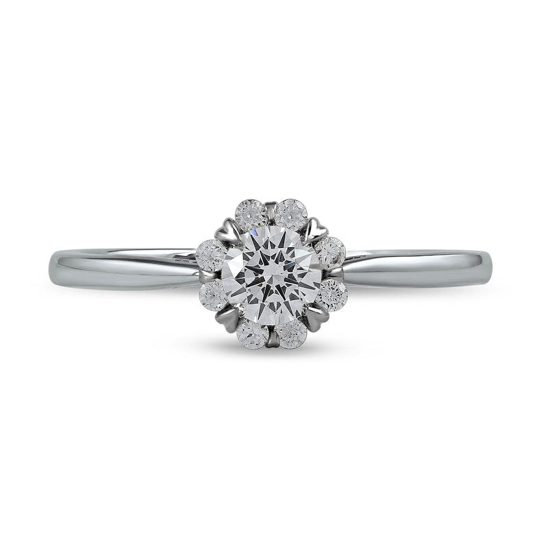 0.50 CT. T.W. Natural Diamond Frame Engagement Ring in Solid 10K White Gold (J/I3)