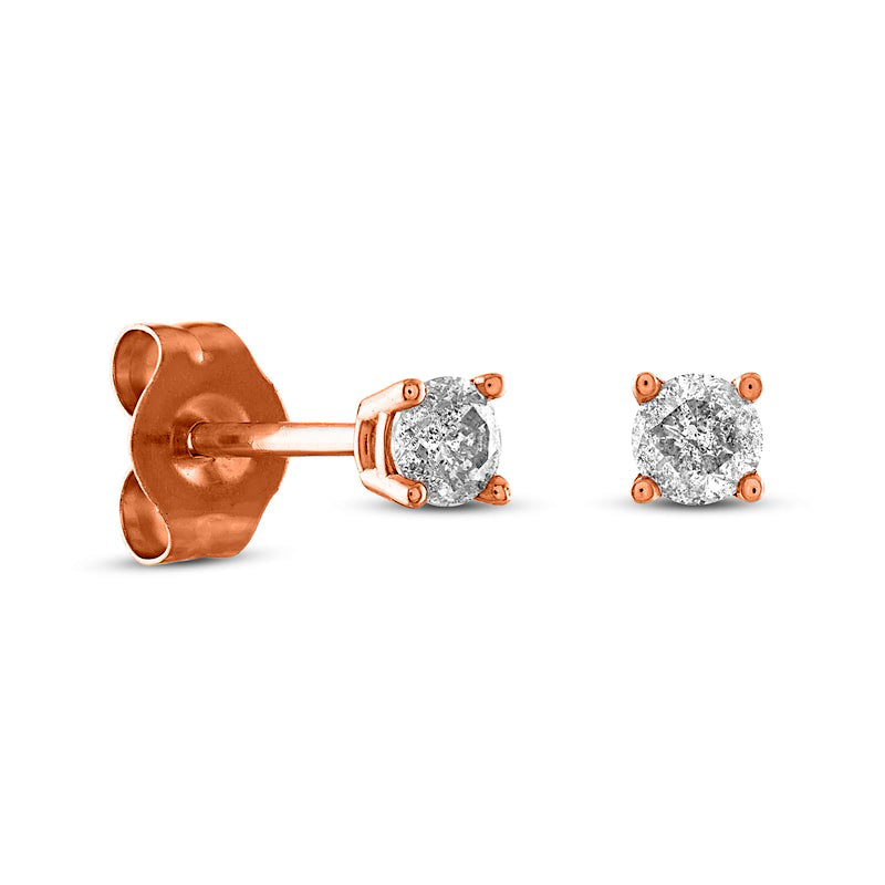 0.17 CT. T.W. Diamond Solitaire Stud Earrings in 10K Rose Gold (J/I3)