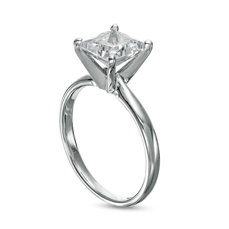 2.0 CT. Certified Princess-Cut Lab-Created Diamond Solitaire Engagement Ring in Solid 14K White Gold (F/VS2)