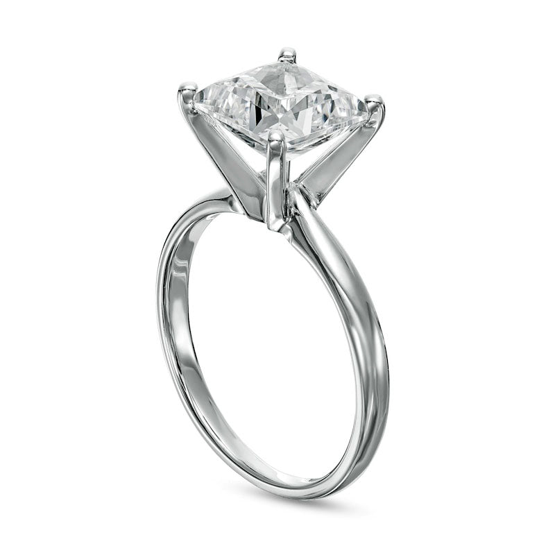 3.0 CT. Certified Princess-Cut Lab-Created Diamond Solitaire Engagement Ring in Solid 14K White Gold (F/VS2)