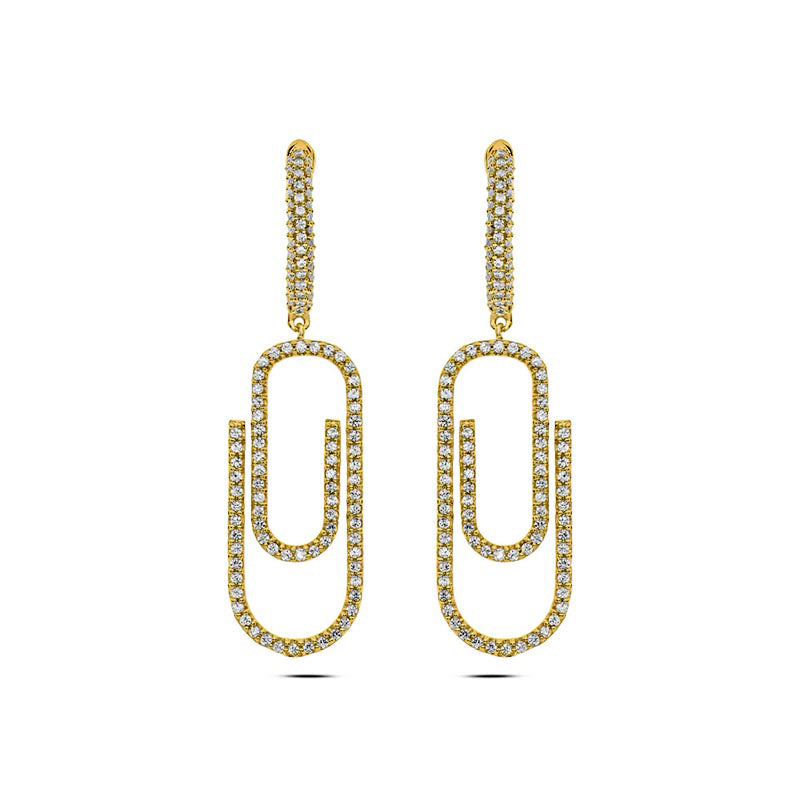 0.75 CT. T.W. Diamond Paperclip Drop Earrings in 10K Gold