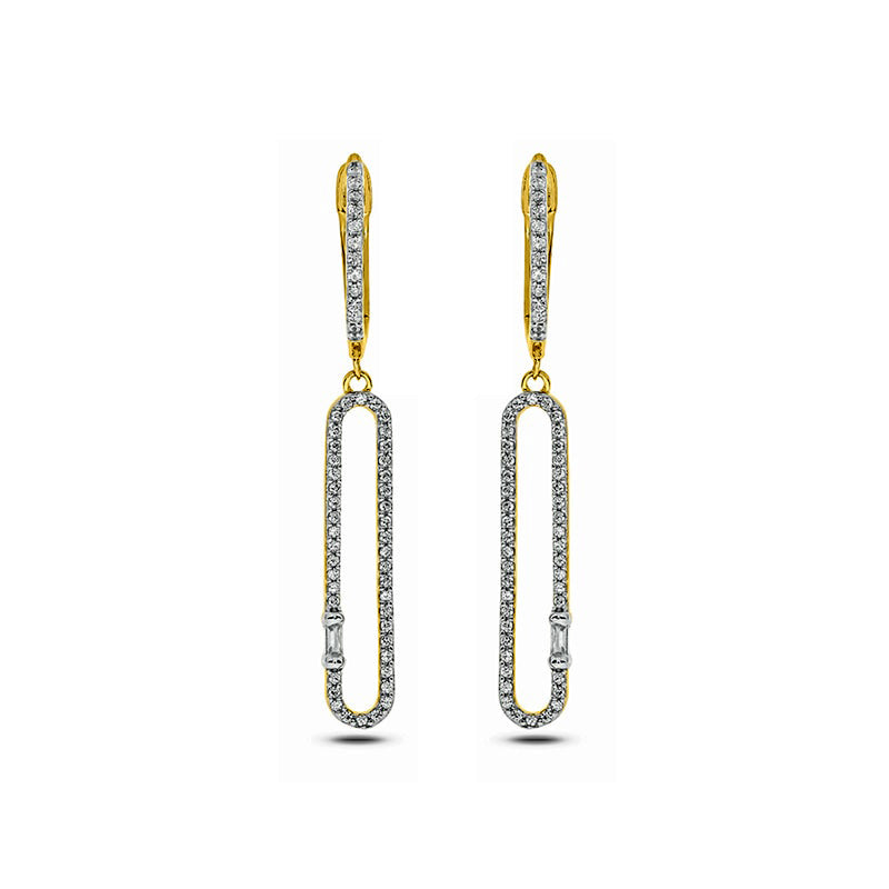 0.33 CT. T.W. Diamond Oval Drop Earrings in 10K Gold