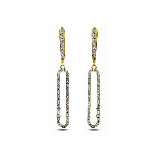 0.33 CT. T.W. Diamond Oval Drop Earrings in 10K Gold