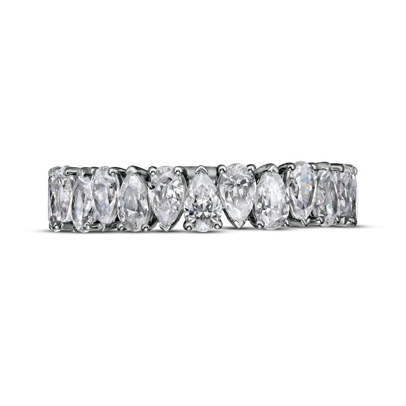 3.0 CT. T.W. Certified Pear-Shaped Lab-Created Diamond Eternity Anniversary Band in Solid 14K White Gold (F/VS2)