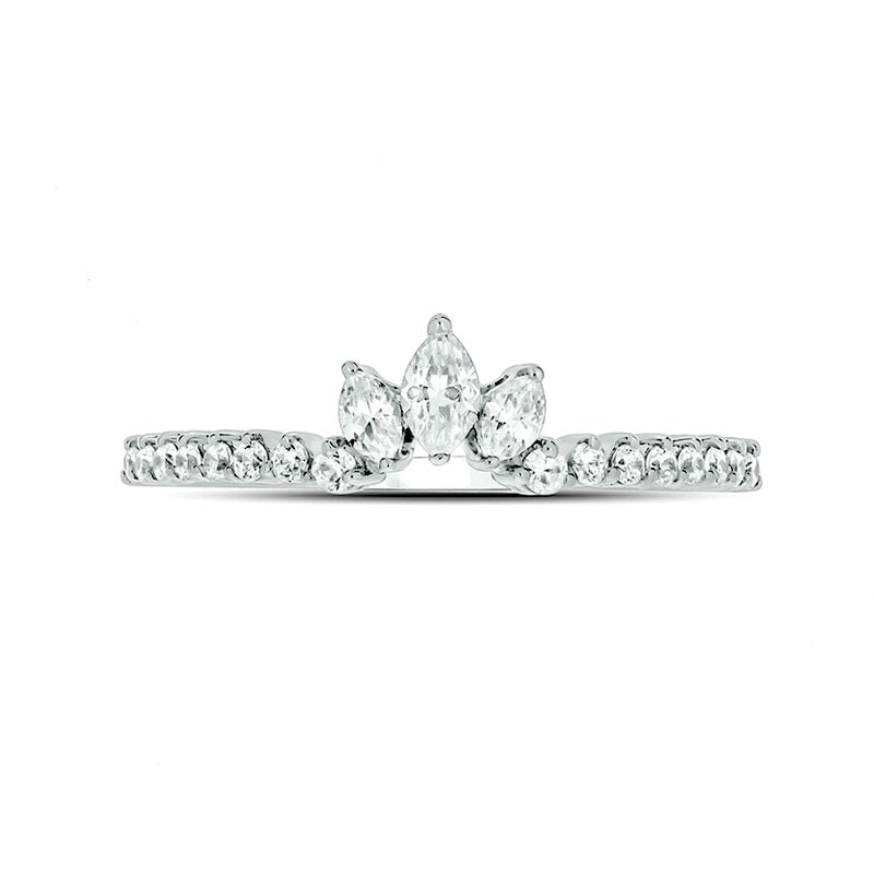 1.0 CT. T.W. Oval Natural Diamond Antique Vintage-Style Three Piece Bridal Engagement Ring Set in Solid 14K White Gold (I/I2)