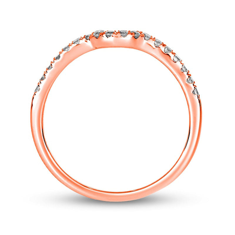 1.0 CT. T.W. Oval Natural Diamond Bridal Engagement Ring Set in Solid 14K Rose Gold (I/I2)