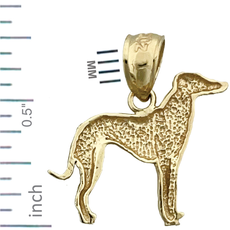 14K Gold Greyhound Charm