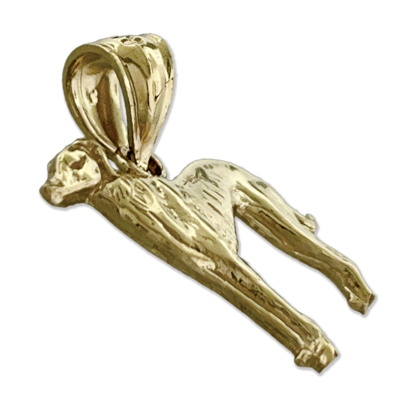 14K Gold Greyhound Charm