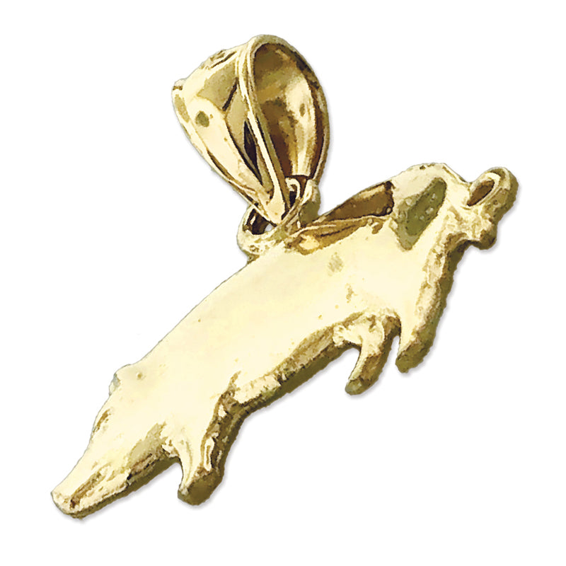 14K Yellow Gold Gold Pig Charm