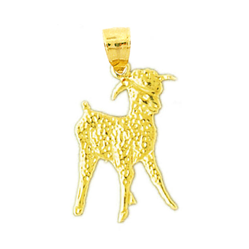 14K Gold Lamb Charm