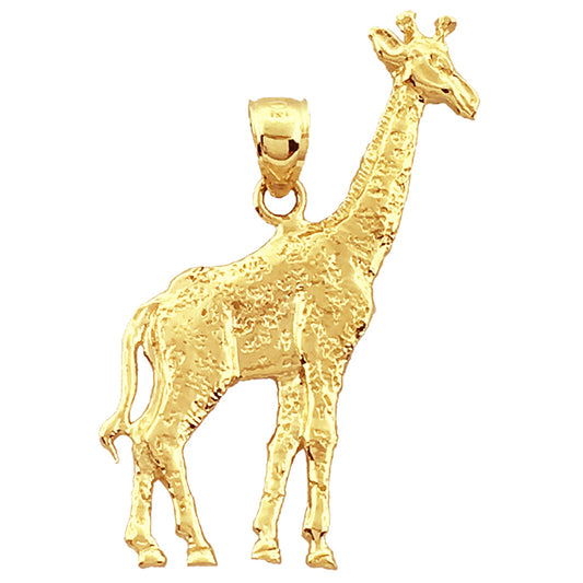 14K Gold 35MM Giraffe Pendant