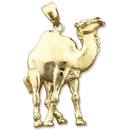 14K Gold 36MM Camel Pendant