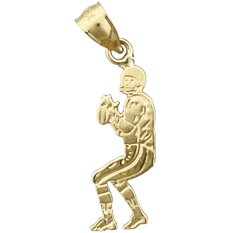 14K Gold Football Quarterback Charm