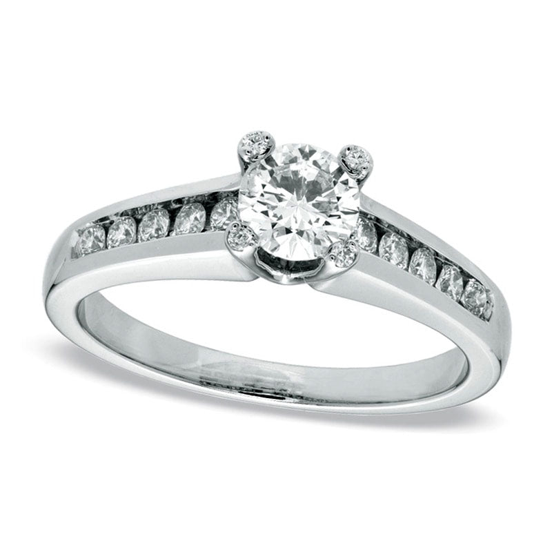 Previously Owned - 0.75 CT. T.W. Natural Diamond Engagement Ring in Solid 14K White Gold