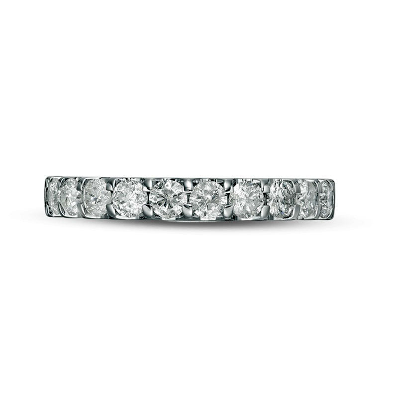 Previously Owned - 0.88 CT. T.W. Natural Diamond Wedding Band in Solid 10K White Gold