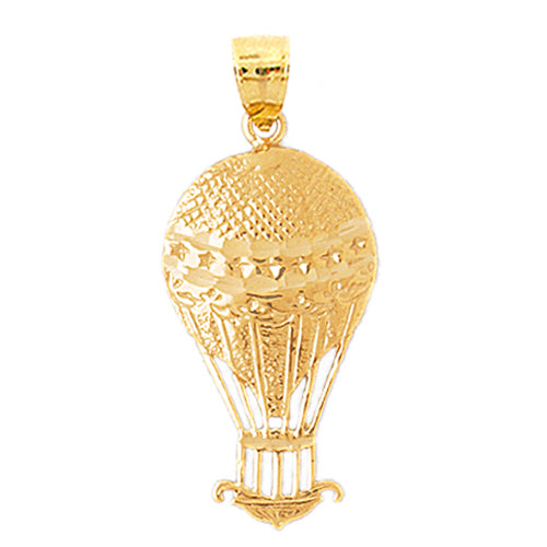 14K Gold Air Ballooning Pendant