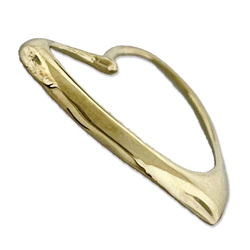 14K Gold 30MM Floating Heart Pendant