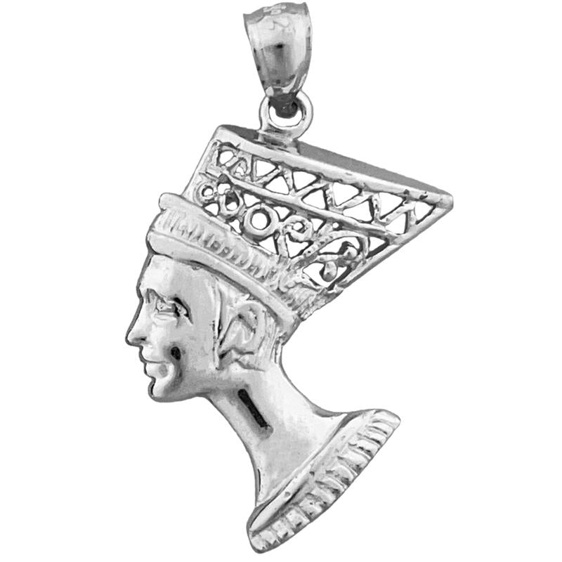 14K Gold Filigree Queen Nefertiti Pendant