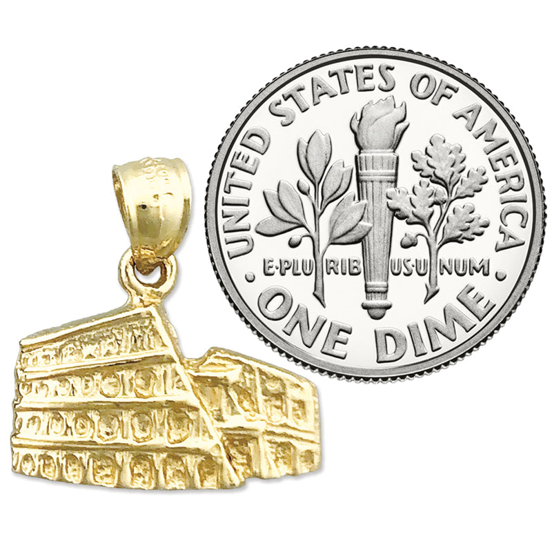 14K Gold Roman Coliseum Italy Charm